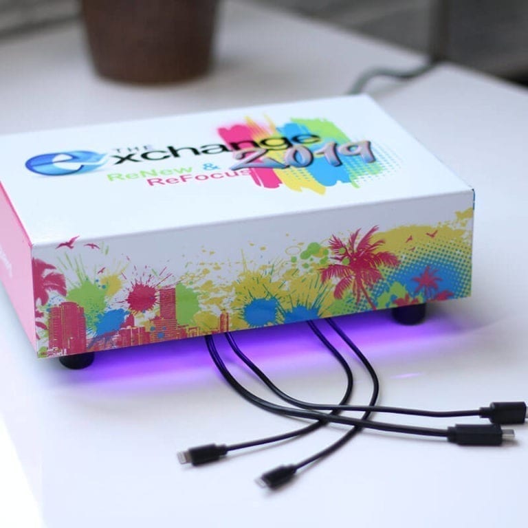 Portable Charging Station with purple LED