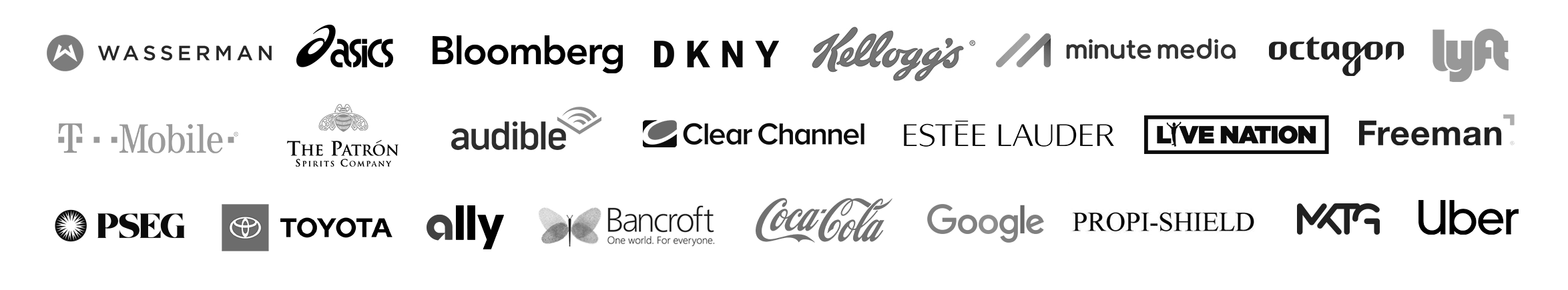 client logos incharged BW 1