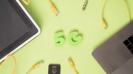 top view 5g characters with ethernet cables